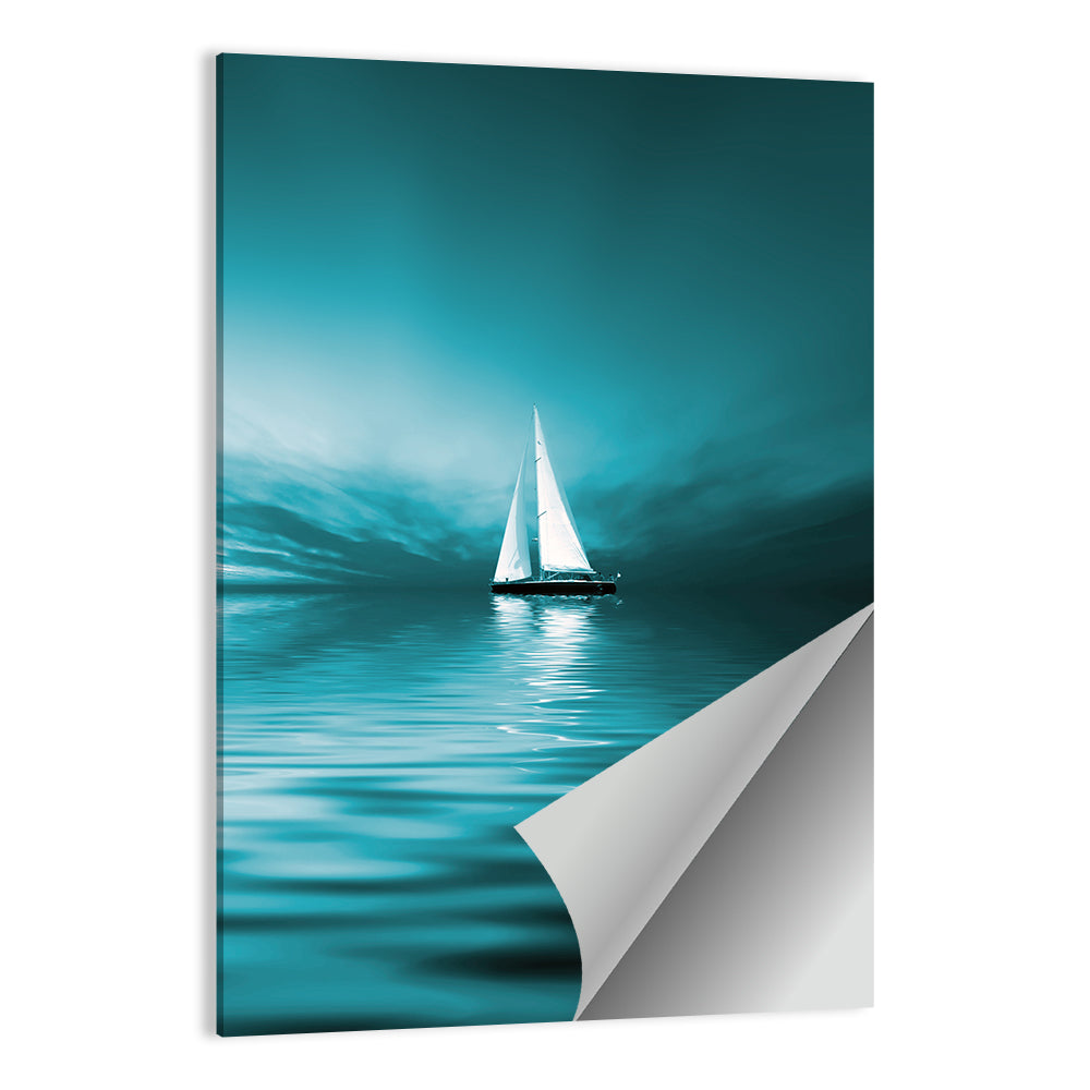 Sunset Sailboat Silhouette Wall Art