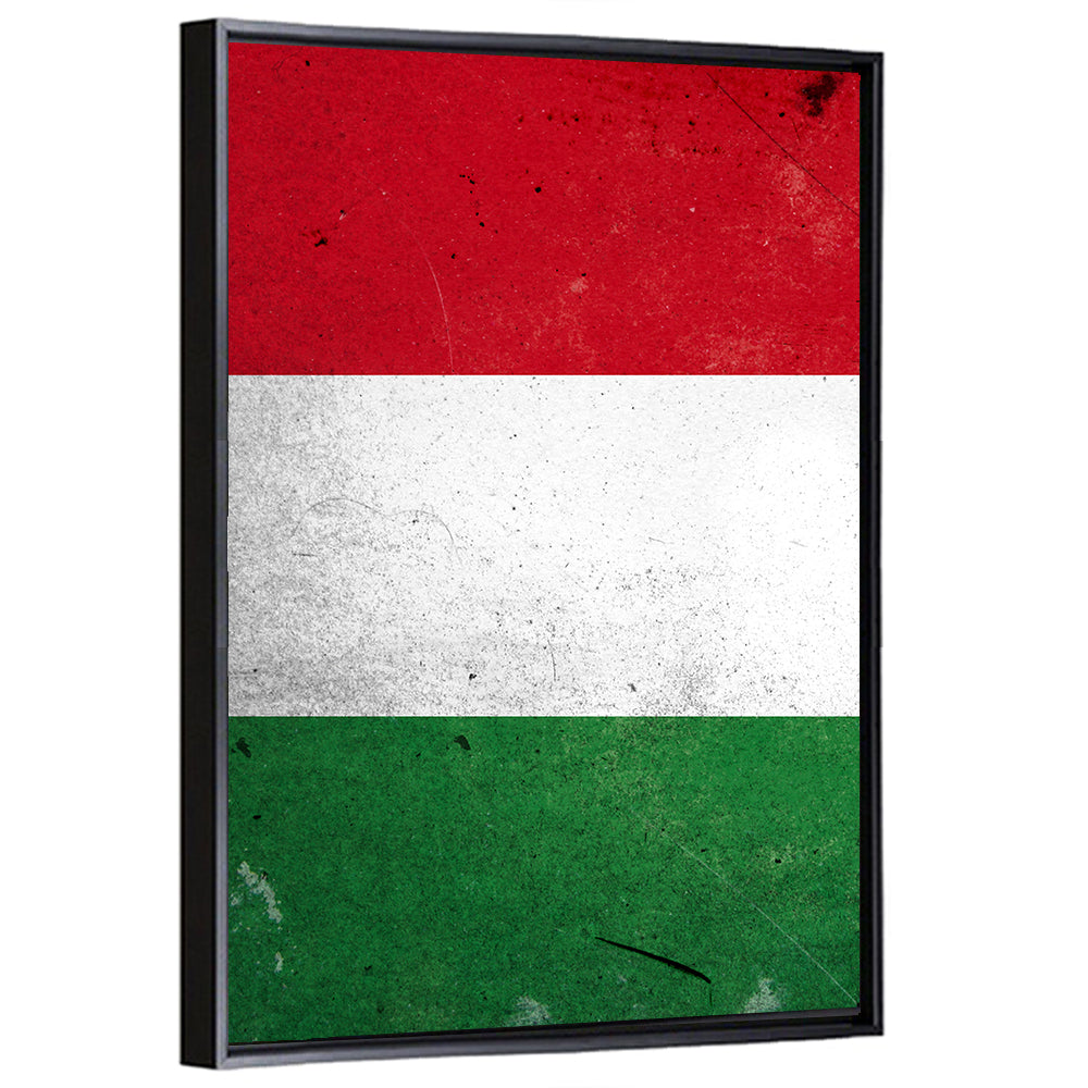 Vintage Hungarian Flag Wall Art