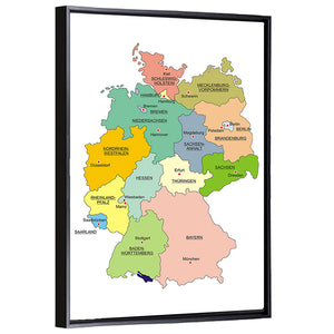 Map Of Germany Wall Art
