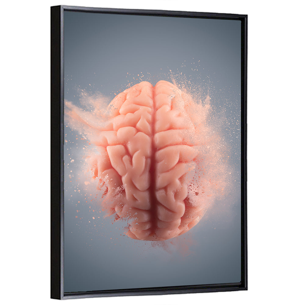 Anatomical Brain with Particles Wall Art