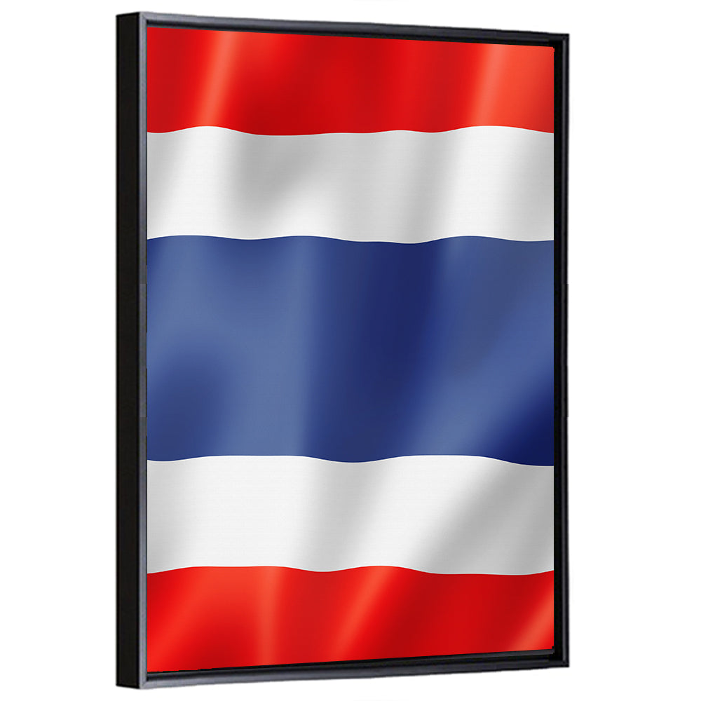 Thai Flag with Waving Stripes Wall Art