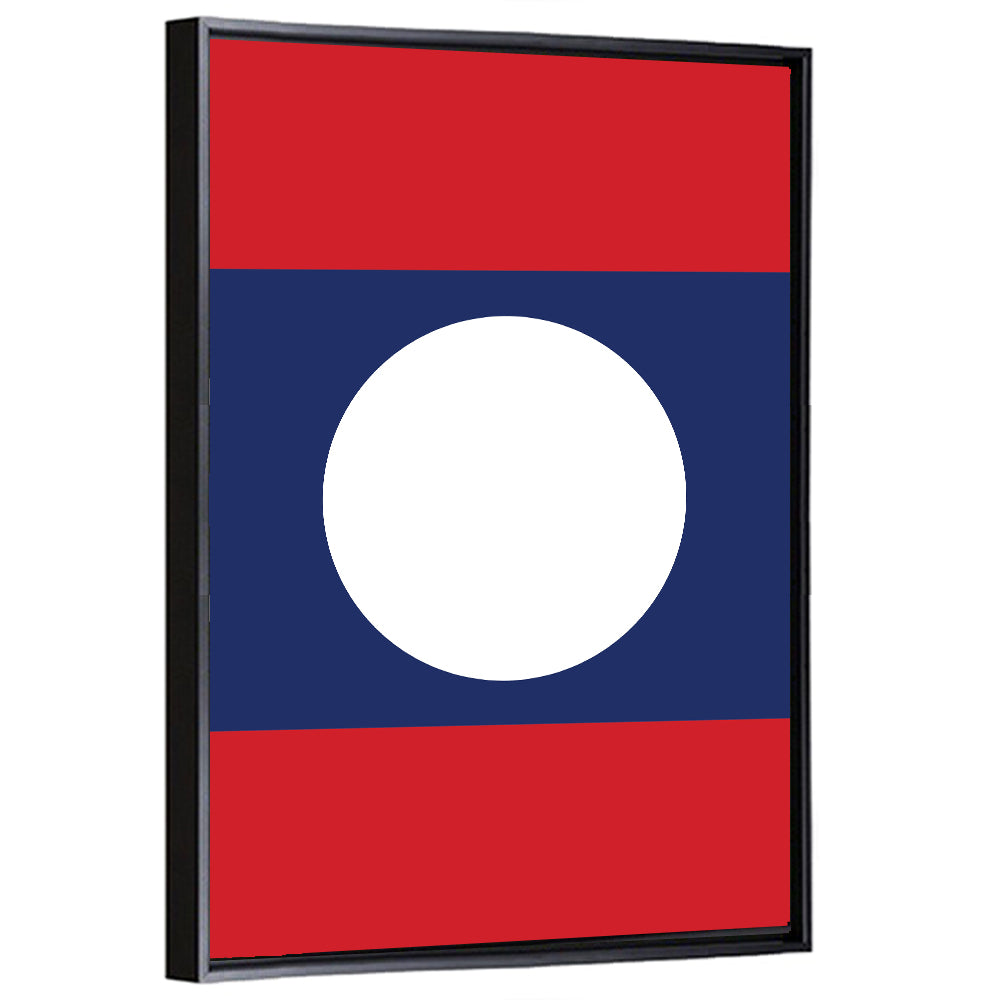 Laos Flag Minimalist Graphic Wall Art