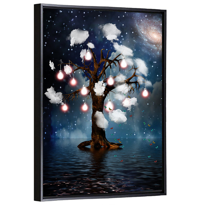 Tree of Thoughts Wall Art as a framed canvas
