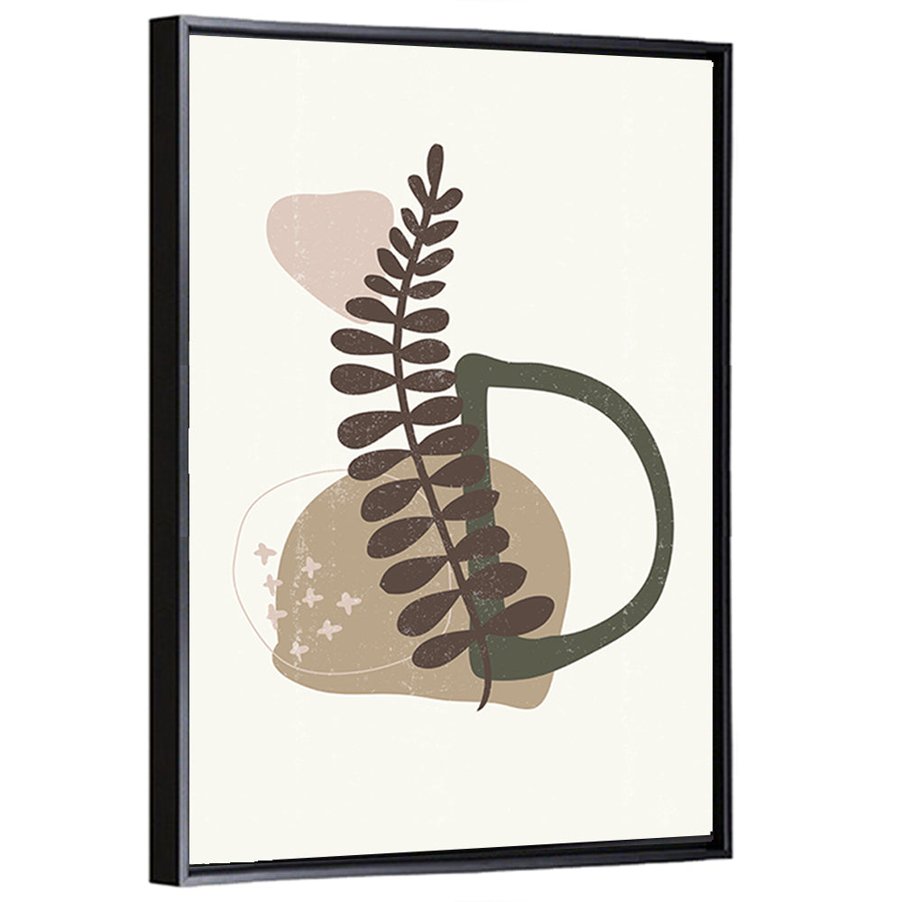 Letter D Botanical Vintage Wall Art