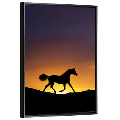Running Horse Silhouette Wall Art