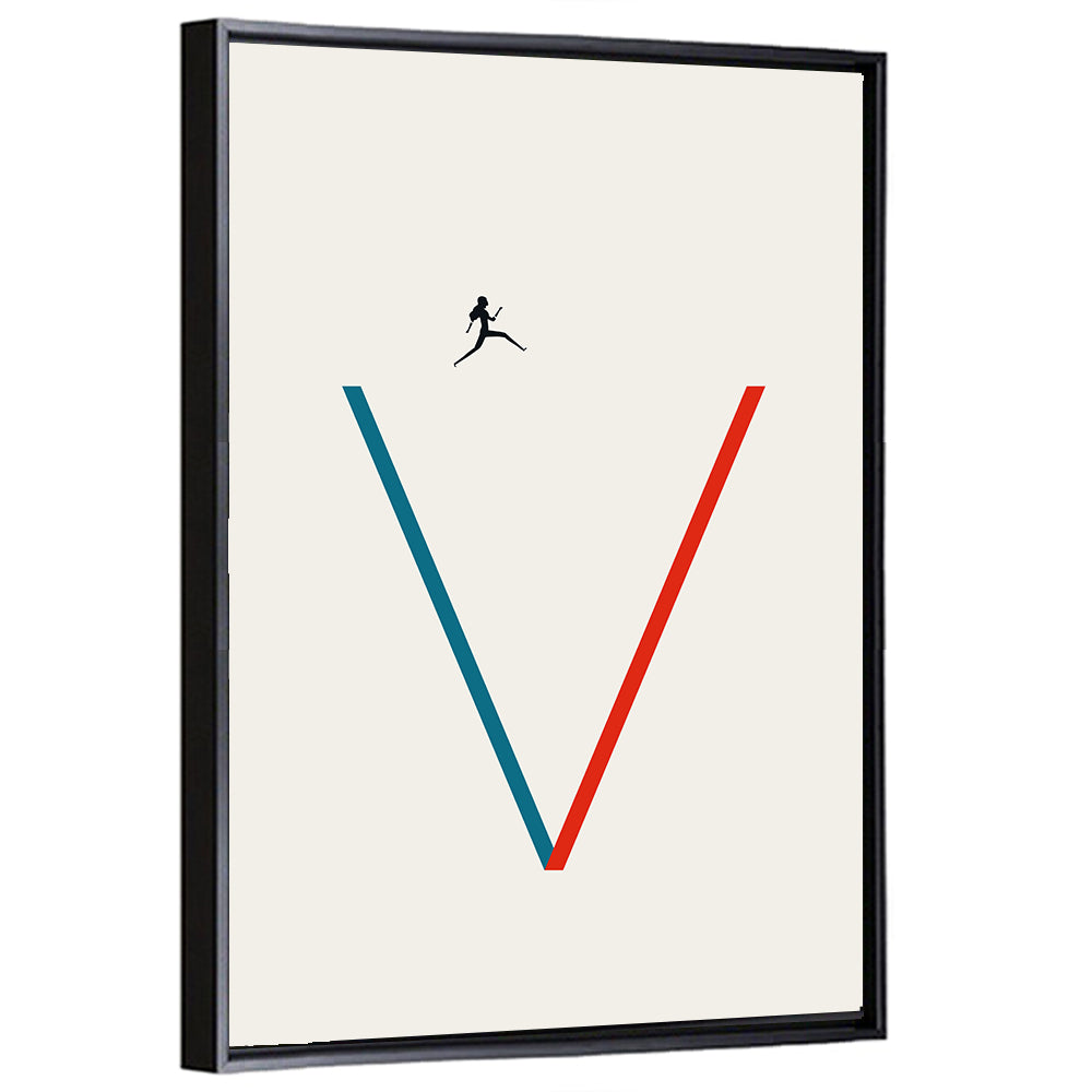 Victory V Runner Silhouette Wall Art