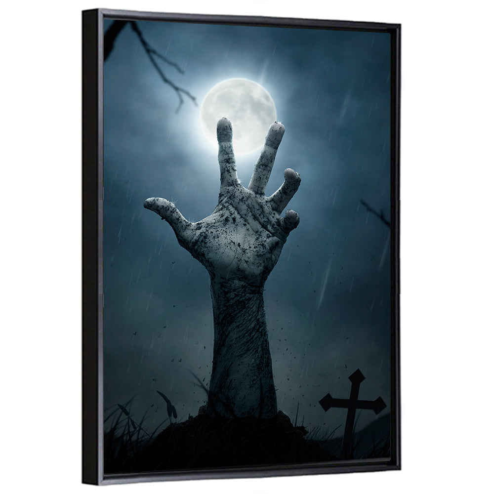 Zombie Rising Hand Wall Art