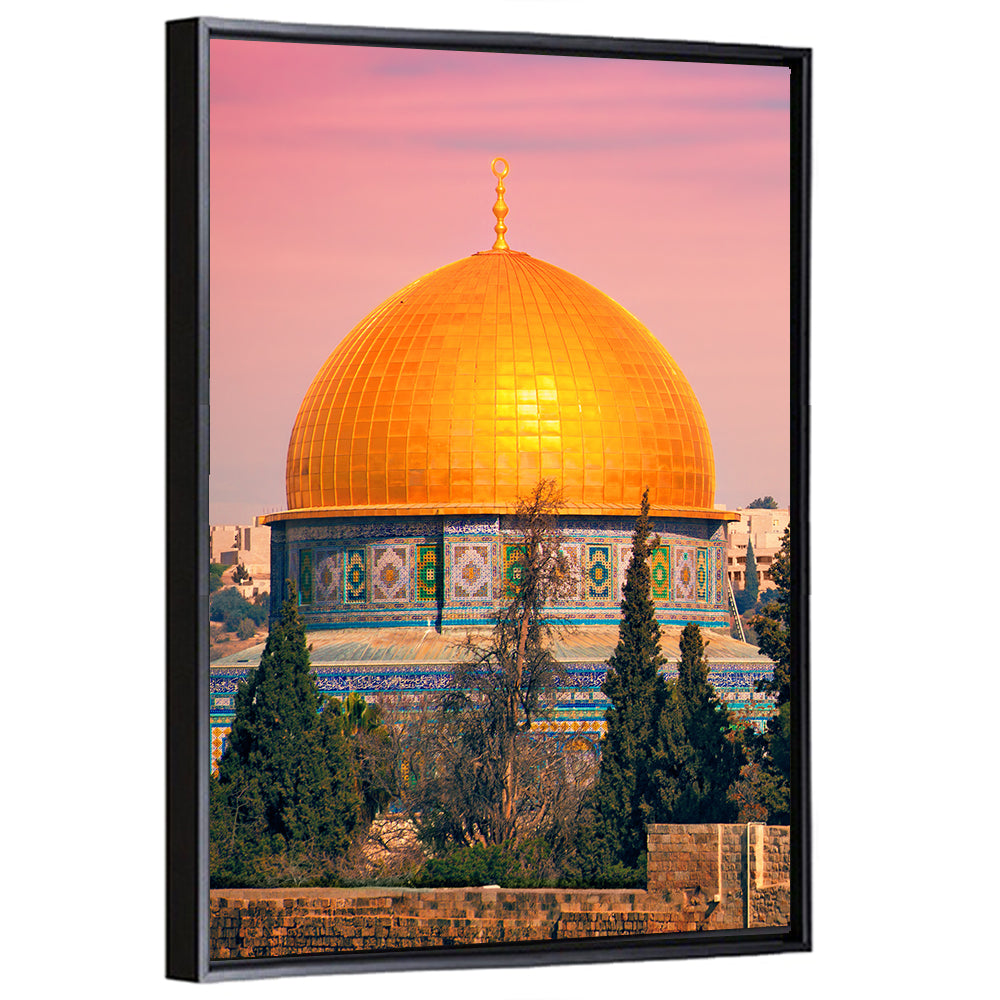 Dome of the Rock at Golden Hour Wall Art