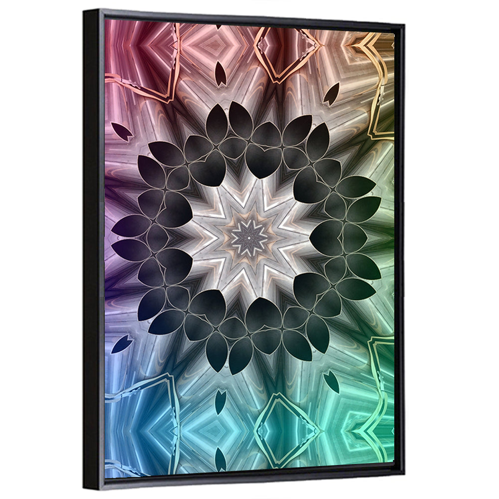 Kaleidoscope Leaf Mandala Wall Art