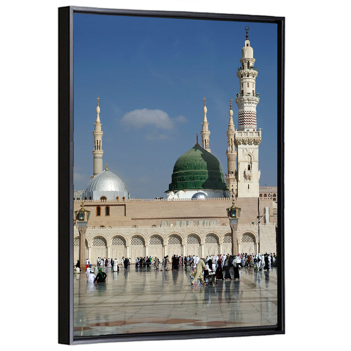 Al-masjid An-nabawi, Medina Wall Art as a framed canvas