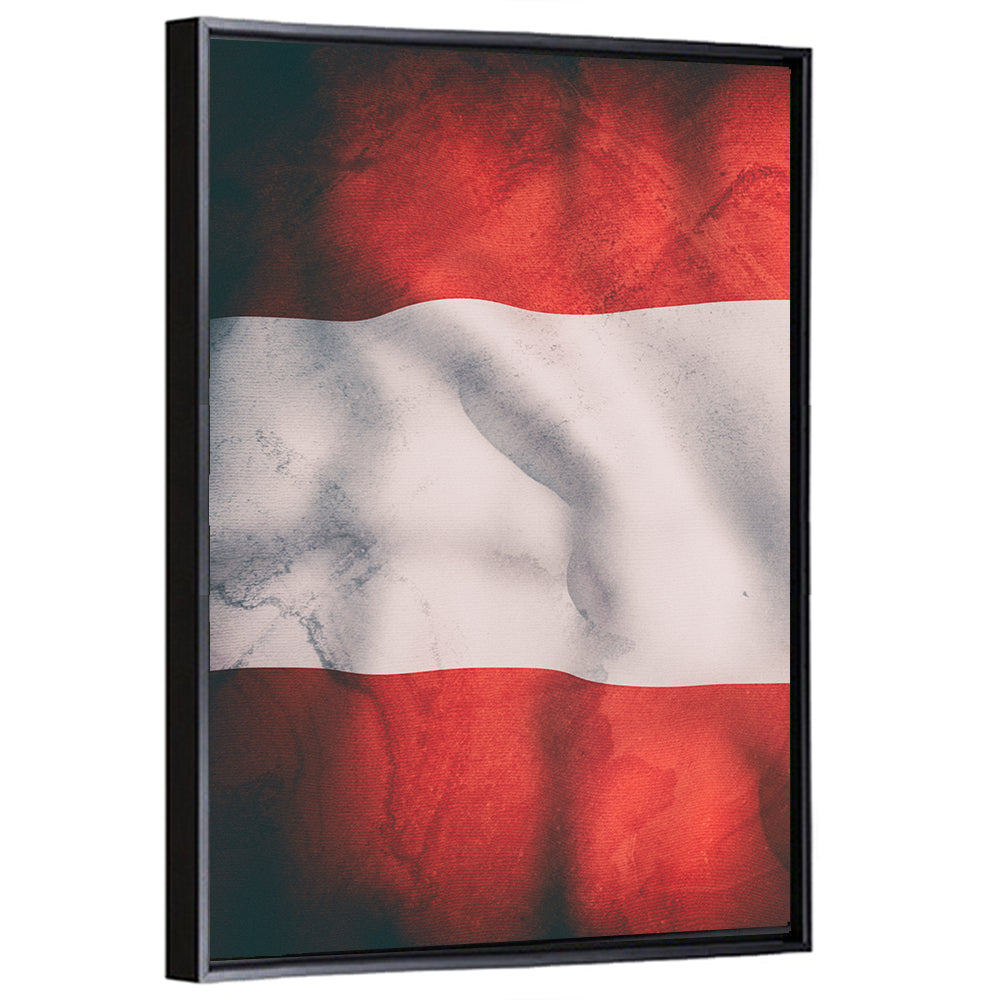 Waving Austrian Flag Wall Art