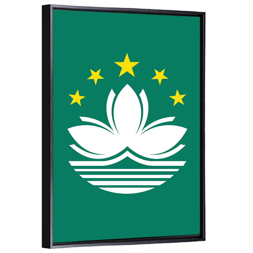 Macau Flag Emblem Wall Art