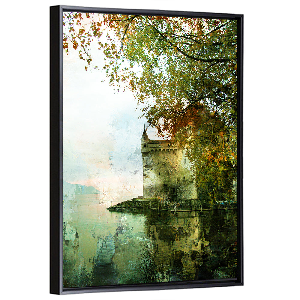 Chillon Castle Reflection Wall Art