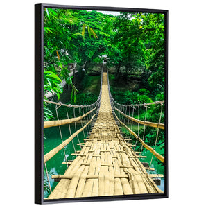 Bamboo Pedestrian Hanging Bridge Wall Art