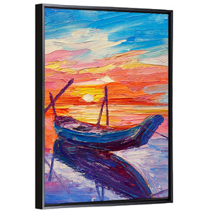 Fishing Boats In Sea Artwork Wall Art