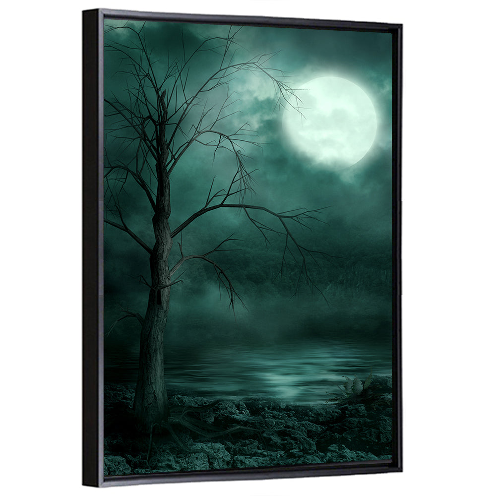 Moonlit Gothic Shore Wall Art