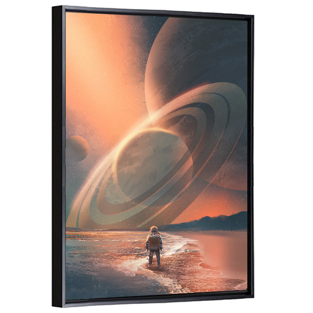 Solitary Astronaut on Alien Beach Wall Art
