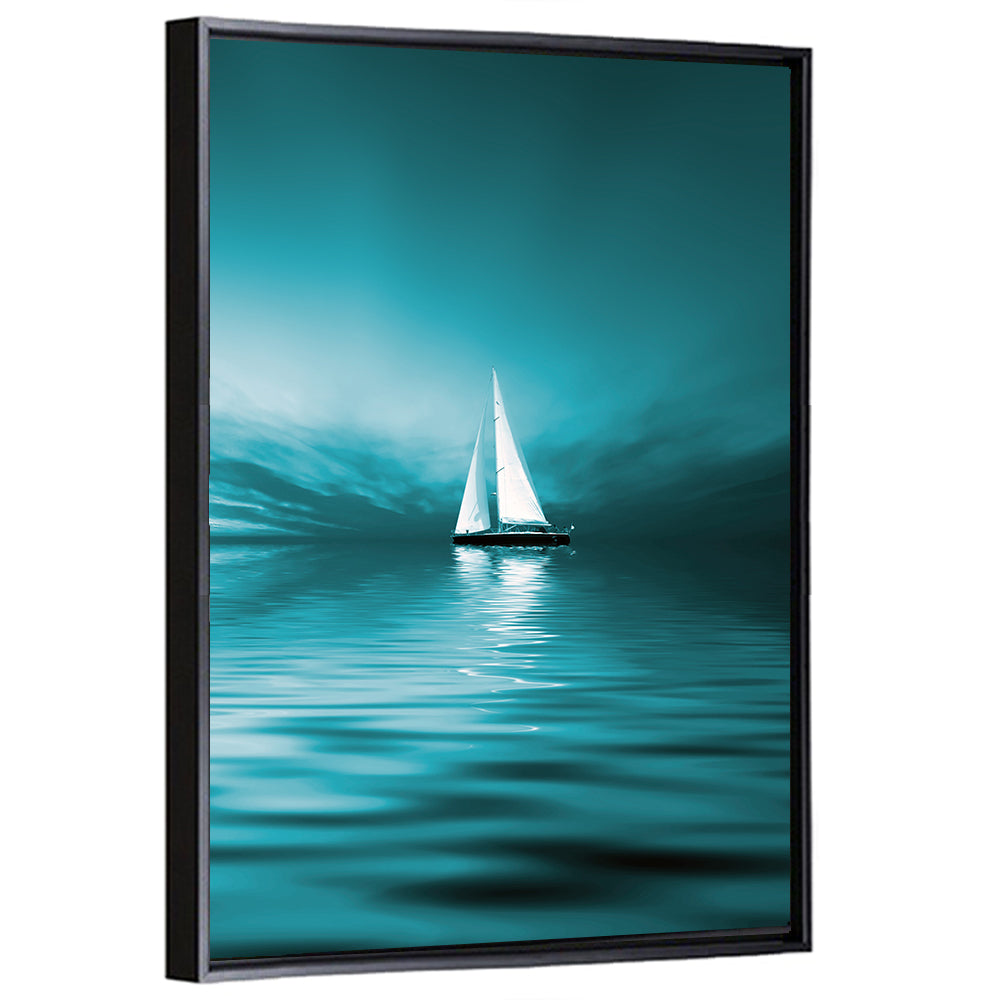 Sunset Sailboat Silhouette Wall Art