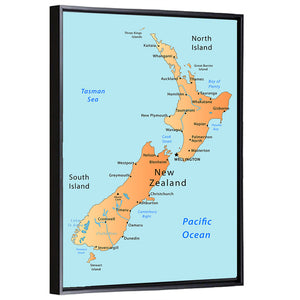 New Zealand Map Wall Art