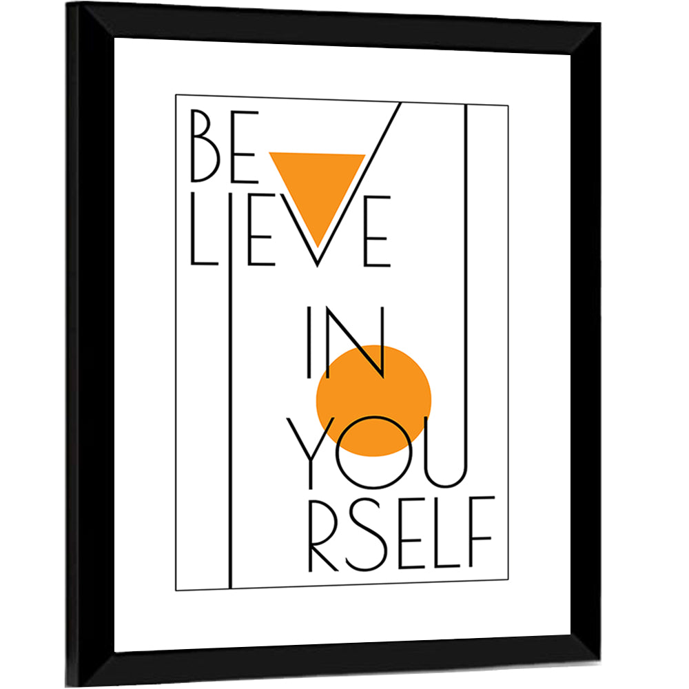 Believe in Yourself Typography Wall Art