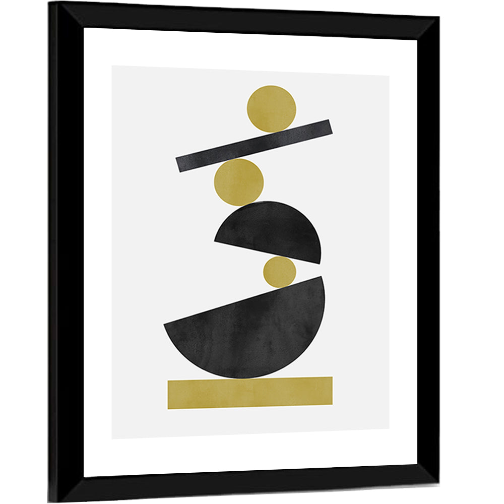 Balanced Geometric Stack Wall Art