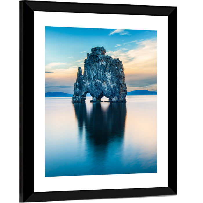 Hvítserkur Sea Stack, Hvammstangi Iceland Wall Art as a framed print