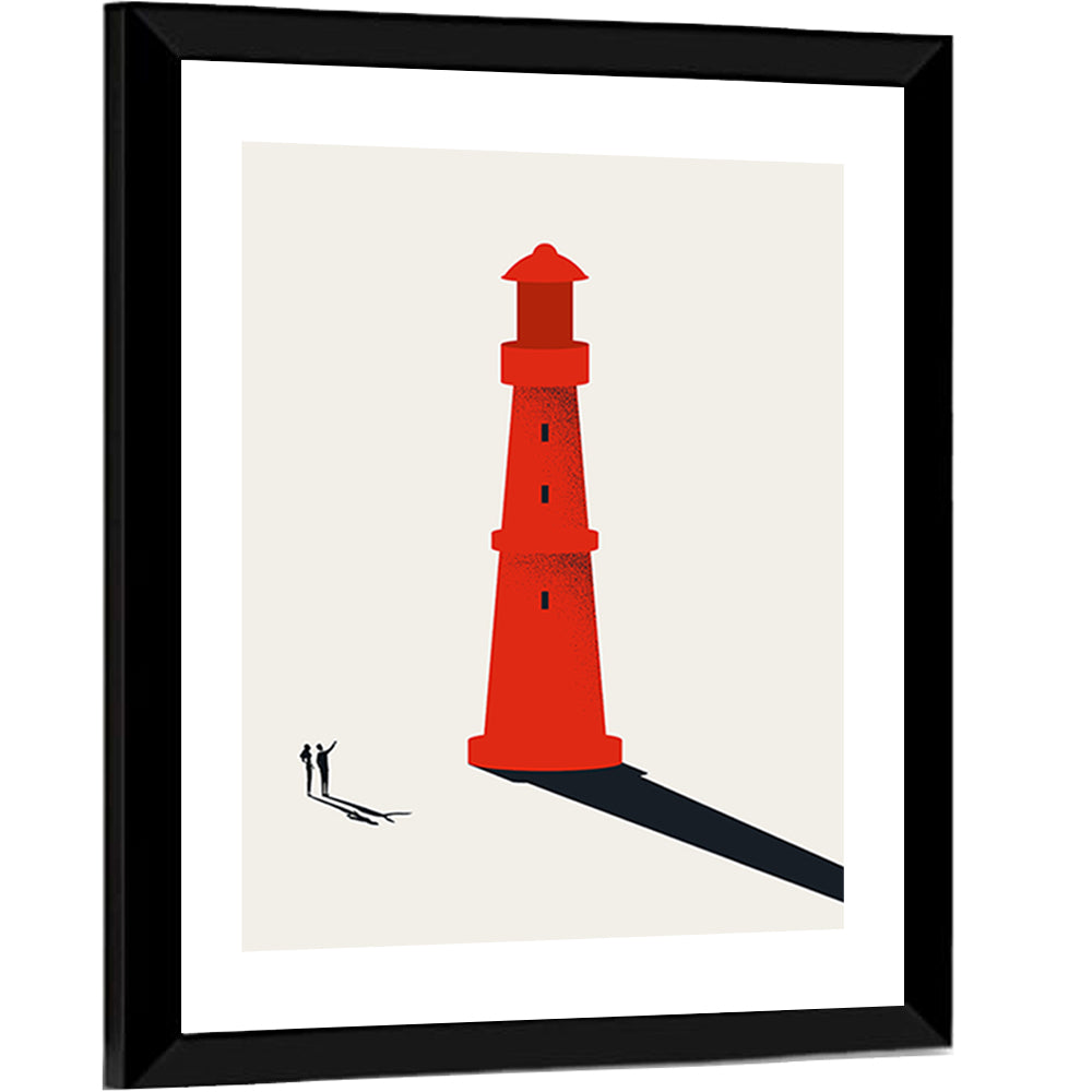 Red Lighthouse Vision Wall Art