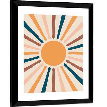 Sun Rays Abstract Wall Art