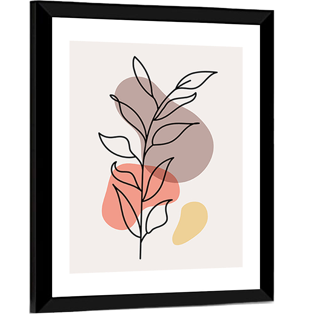 Minimalist Floral Line Drawing Wall Art