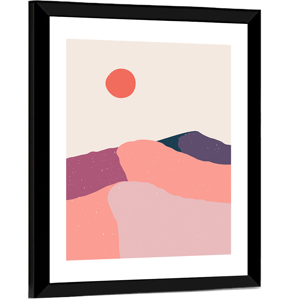 Boho Desert Sunset Wall Art