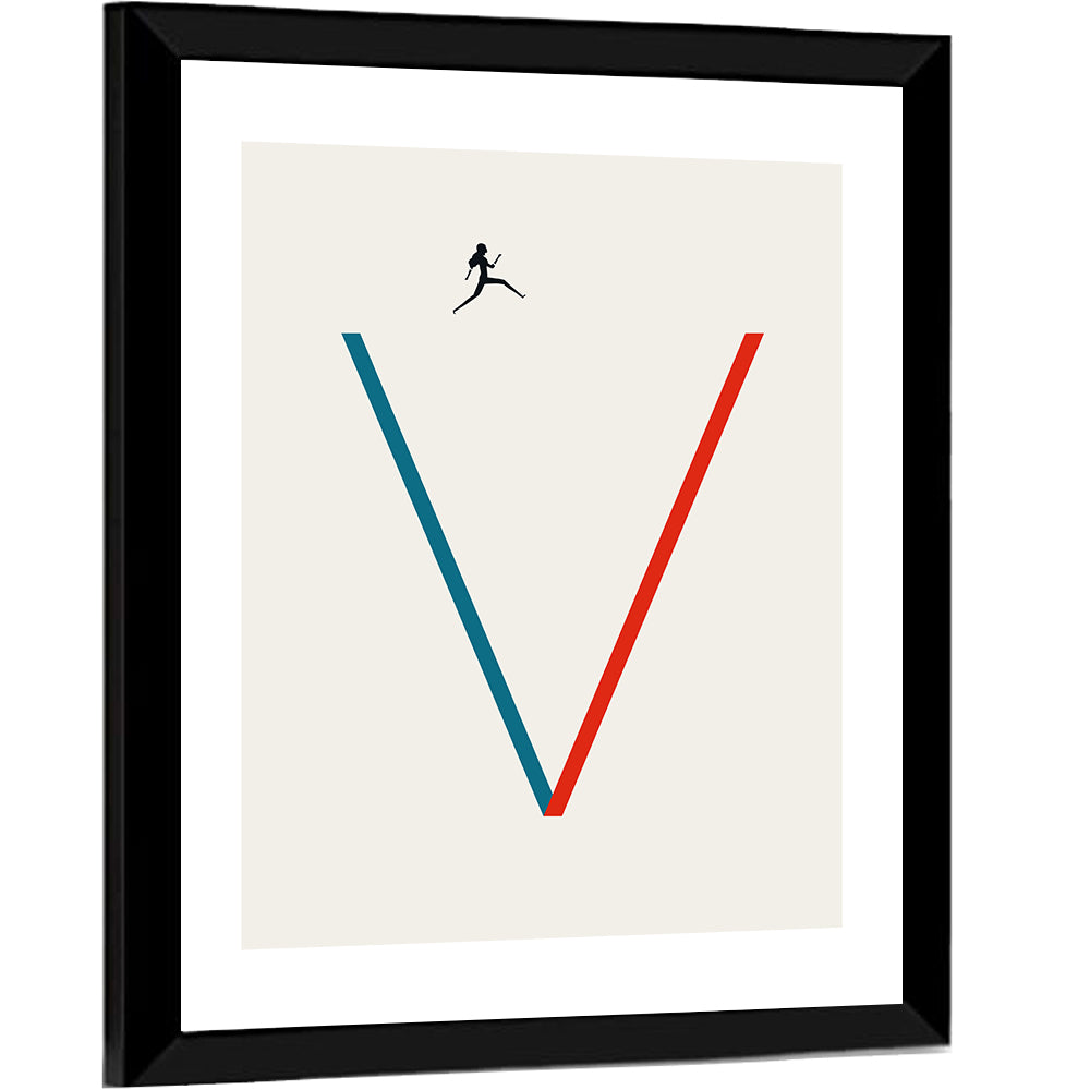 Victory V Runner Silhouette Wall Art