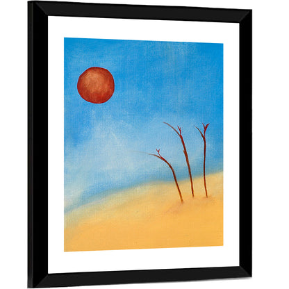 Surreal Beach Scene Wall Art