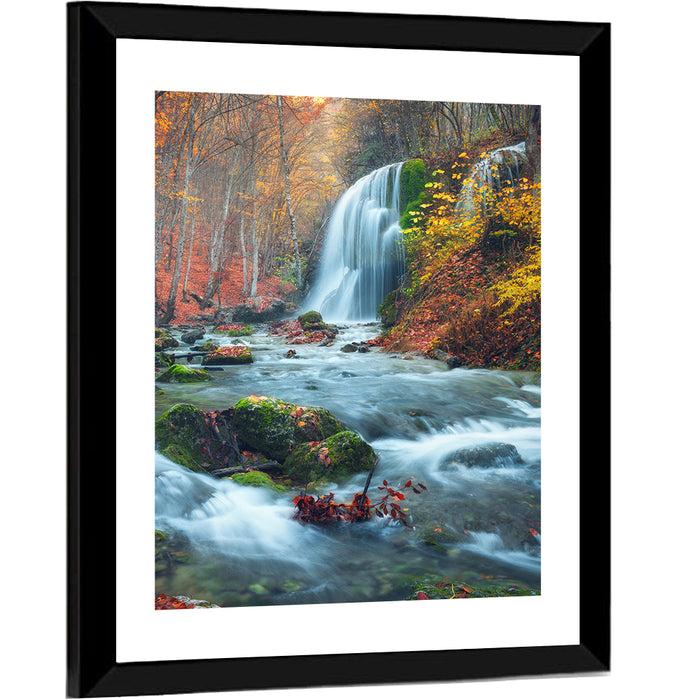 Autumn Silver Stream, Crimea Wall Art as a framed print