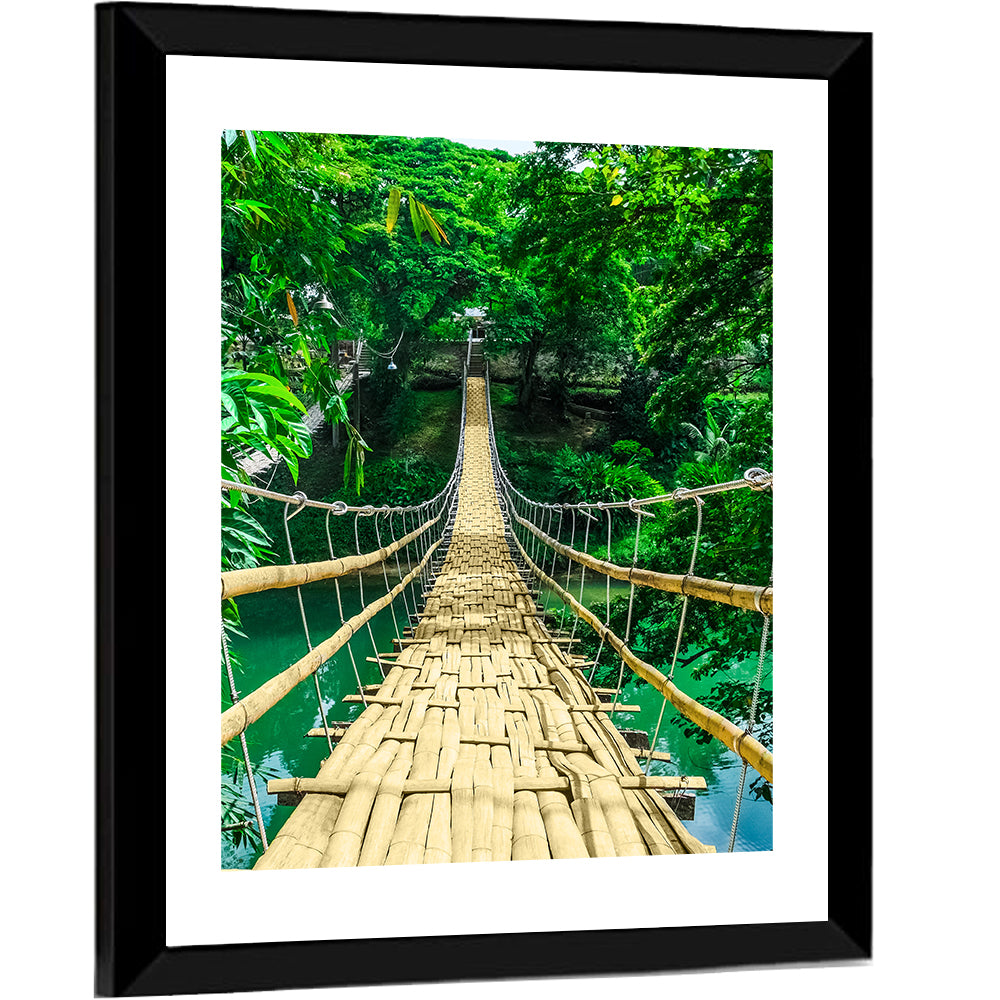 Bamboo Pedestrian Bridge Wall Art