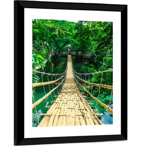 Bamboo Pedestrian Hanging Bridge Wall Art