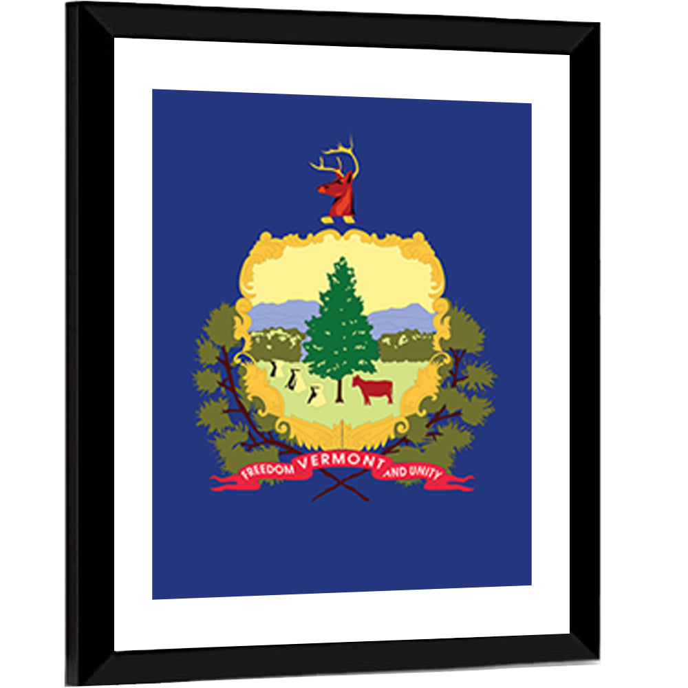 Vermont State Flag Wall Art