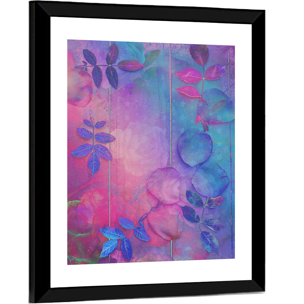 Dreamy Pink Rose Botanical Study Wall Art