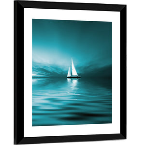 Sailing Boat Sunset Wall Art