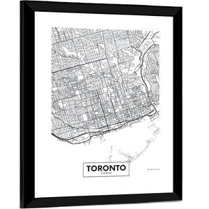 Toronto City Map Wall Art