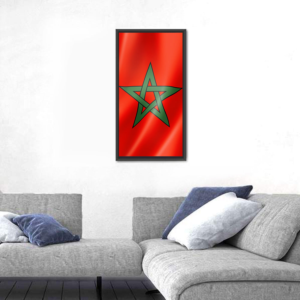 Morocco Flag with Five-pointed Star Wall Art