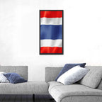 Thai Flag with Waving Stripes Wall Art