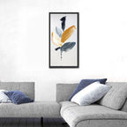 Golden Botanical Sprig Wall Art