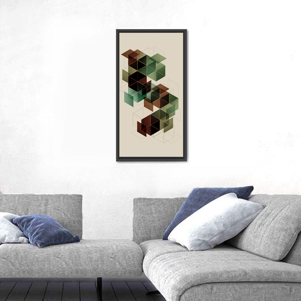 Floating Translucent Cubes Wall Art