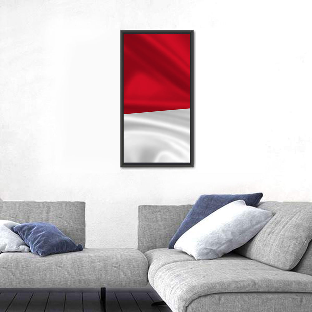 Indonesia Monaco Waving Flag Wall Art