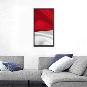 Flag Of Indonesia Monaco Wall Art