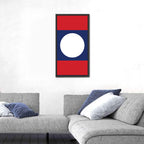 Laos Flag Minimalist Graphic Wall Art