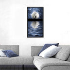 Silhouette Before Full Moon Wall Art
