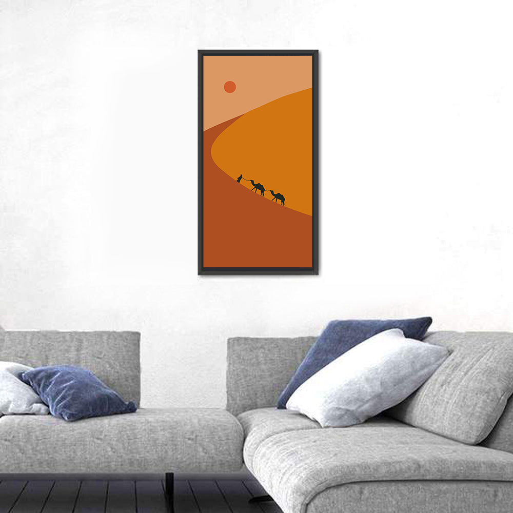 Minimalist Desert Caravan Wall Art