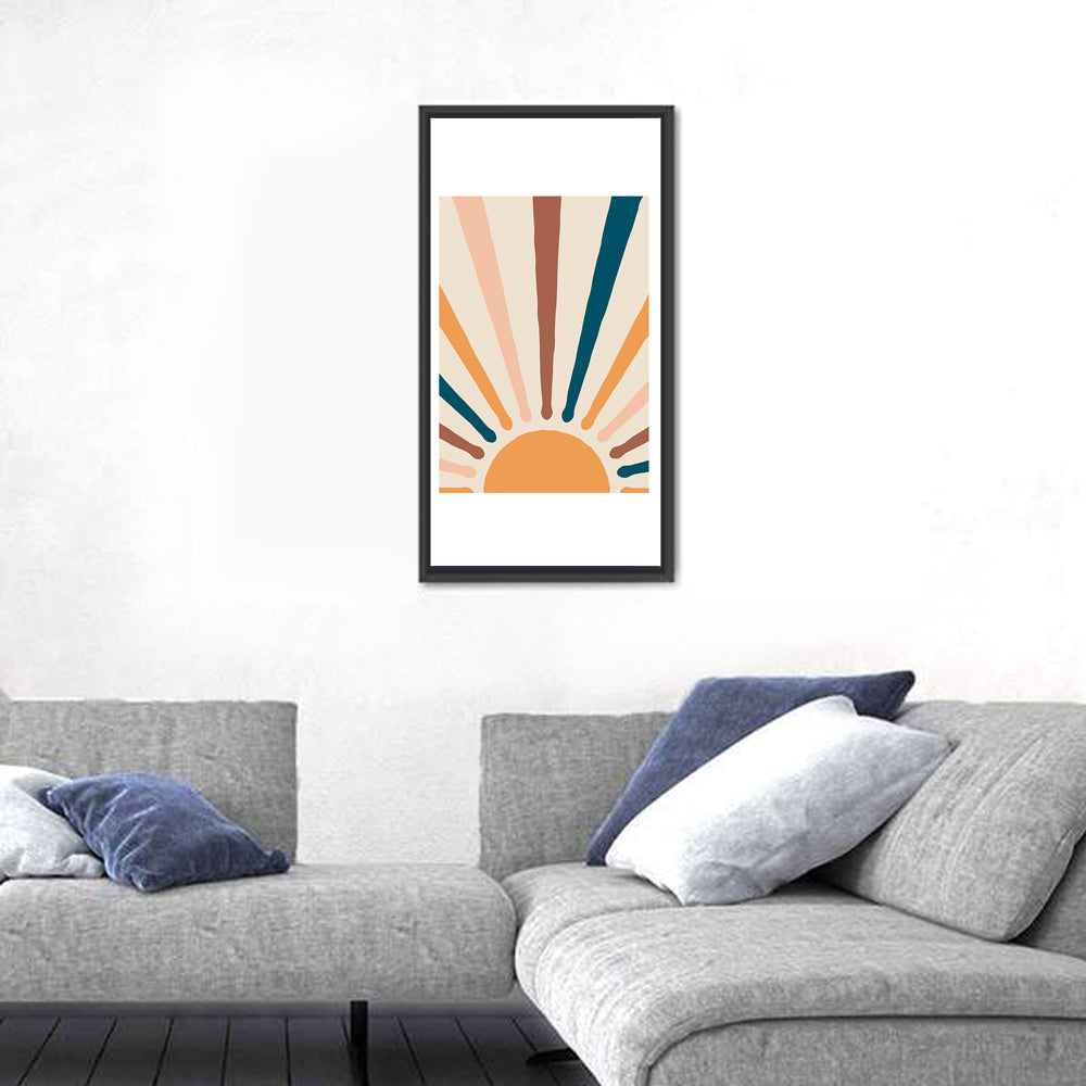 Boho Sunburst Abstract Wall Art