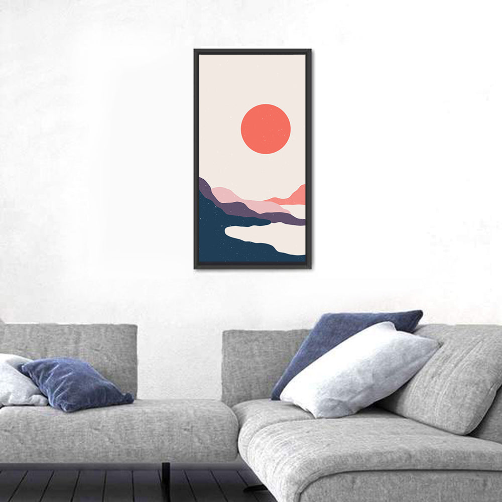 Boho Sunrise Over Mountains Wall Art